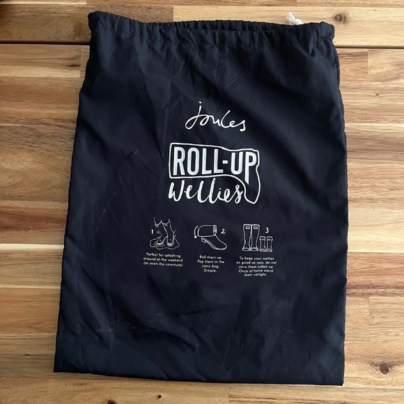 Joules Roll-Up Wellie Rain Boots Dog & Plant Print (Size 6) - Picture 10 of 10